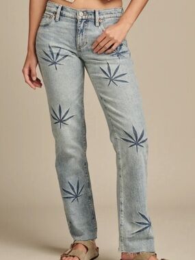 Lucky Brand Legend Easy Rider Boot Highest Quality w Pot Leaf Print in Alcapulco
